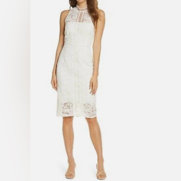NWT Eliza J Lace Sheath Dress in Ivory, size 6, Wedding, Event, Church, Easter - Picture 1 of 14